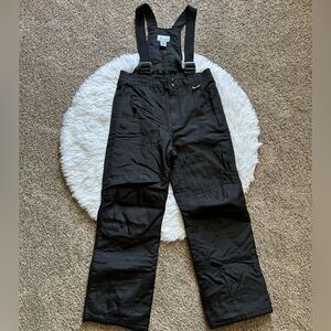Slalom Overall Snow Pants Black Unisex Youth Size Large